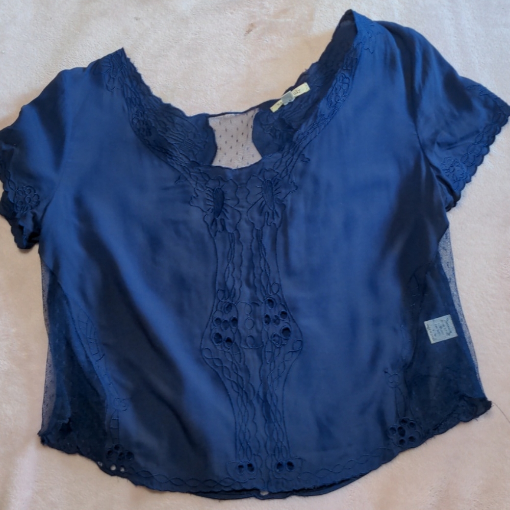 May and July crop blouse with pretty details